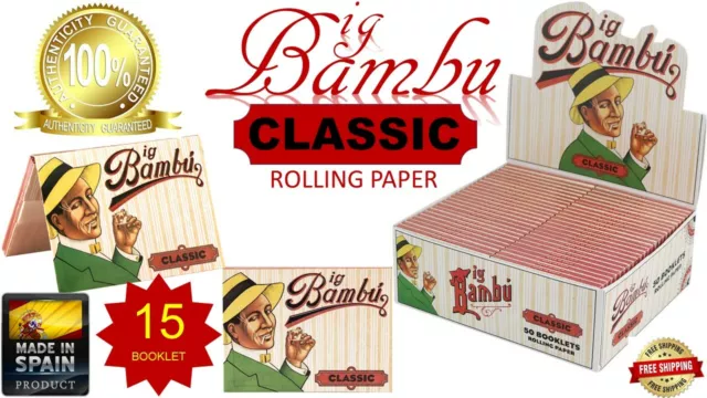 Big Bambu 1 1/2" CLASSIC World's Finest Rolling Paper 33 Leaves/Book (SPAIN) 15