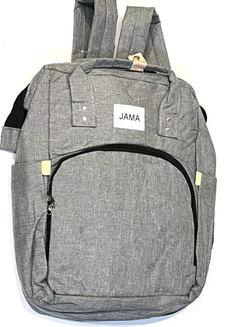 Baby Diaper Bag Backpack Gray With built in Bassinet/Crib Changing Station USB