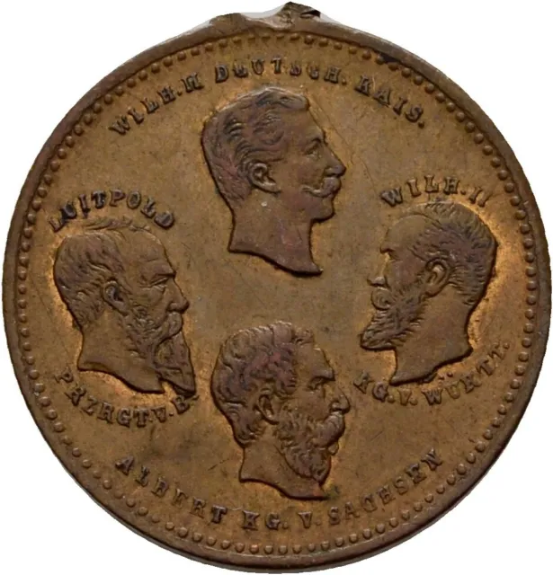 Sachsen Preussen Württemberg Bayern Medaille  22 mm/ 4 g Original #TXO363