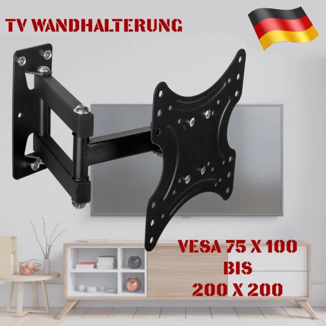 TV Wandhalterung Wandhalter Monitor 15-37 Zoll schwenkbar neigbar 23" 27" 32" DE