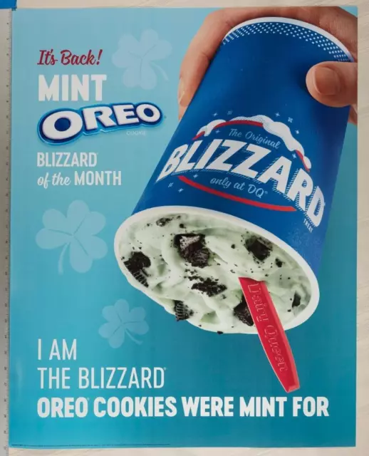 Dairy Queen Poster Mint Oreo Blizzard 22x28 dq2
