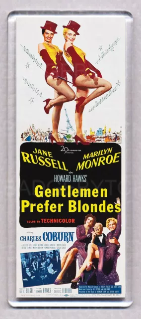 GENTLEMEN PREFER BLONDES movie poster LARGE FRIDGE MAGNET - MARILYN MONROE