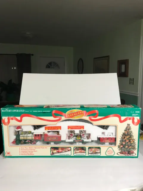 Vintage New Bright Logger Bears Santaland Express Battery Operated 4Pc Train Set