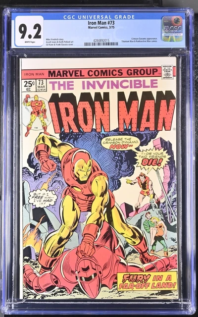 Marvel The Invincible Iron Man #73 3/75 Cgc 9.2 Nm- Key Stark International 🔥