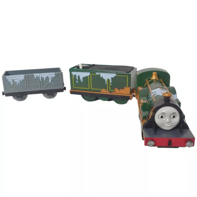 Thomas And Friends Trackmaster Splish Splash Emily With 2 Tender Cars Untested