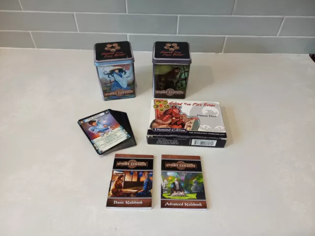 Legend Of The Five Rings Ivory Ed x 2 Tins + Cards + Phoenix Deck Diamond Ed
