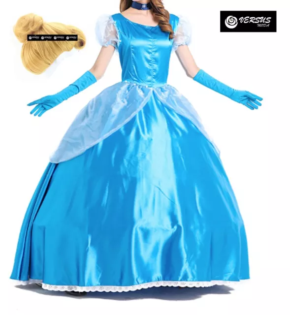 Cenerentola Vestito Carnevale Donna Dress up Woman Cinderella Costume CINDW01