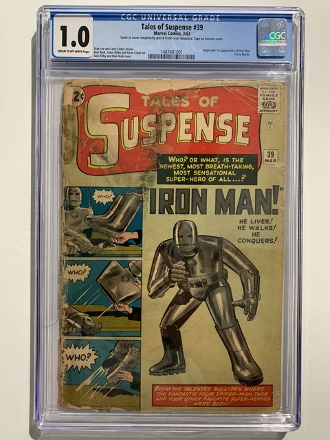 Tales of Suspense 39 CGC 1.0 Marvel Comics 1st Appearance Of Iron Man 1963 MCU