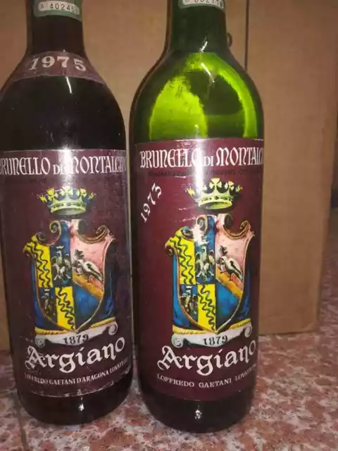 2 bottiglie , BRUNELLO DI MONTALCINO 1973 e 1975 ARGIANO