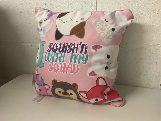 Squishmallows ""Jazzy"" Cuscino Reversibile 40x40cm 7500 Bambini Cuscino Bambini