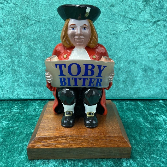 VINTAGE TOBY BITTER, Light Up Front Beer bar top figure Breweriana