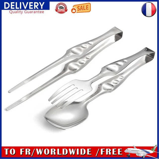 304 Stainless Steel Buffet Serving Ice Tongs Food Clip Outdoor Camping Tableware