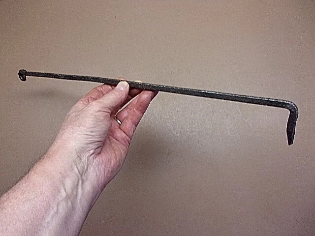 Vintage Hand Forged Wrought Iron Long 18" Barn Gate Latch Hook Neat Hand Made