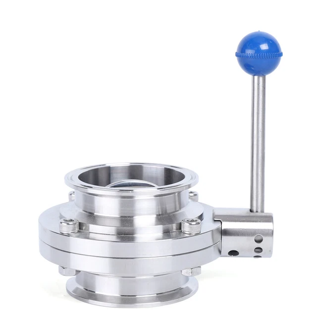 6" Butterfly Valve Sanitary Tri-Clamp Stainless Steel 304 High Quality USA
