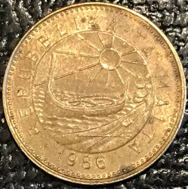 High Grade 1986 Malta 1 Cent Coin Weasel-May003