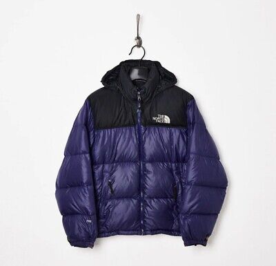 Vintage The North Face 1996 Nuptse Puffer Jacket Blue/Purple/Black Small