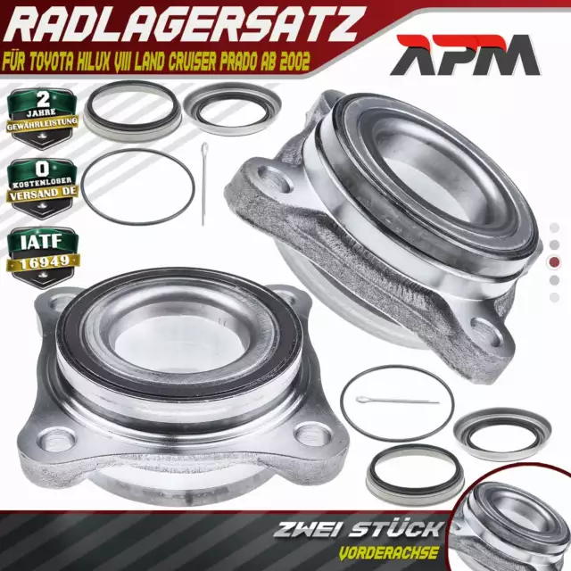 2x Radnabe Radlagersatz Vorne für Toyota Hilux VIII Land Cruiser Prado ab 2002