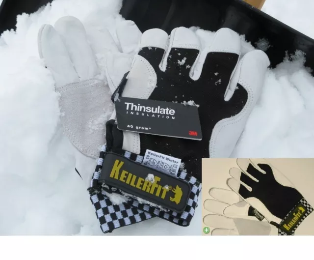 2 x  Keiler FIT Winter Handschuhe  GR.12 , gefüttert, 1800212, 200 Kabelbinder 2