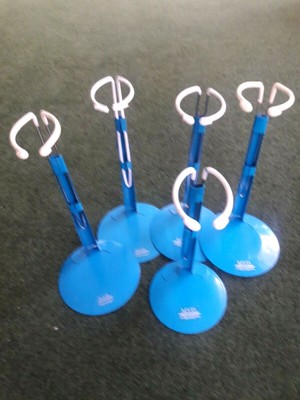LOT OF 5 DOLL STANDS - Brand Name MYD (Marian Yu Designs) - Previously Used.