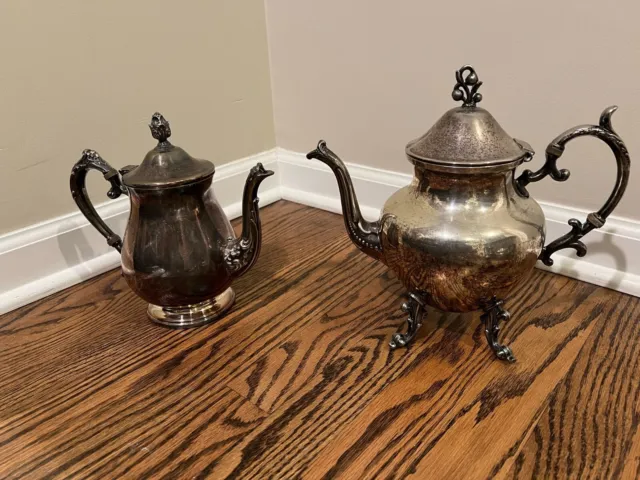 Vintage Birmingham Silver Co., Silver on Copper, Teapot/Coffee Pot BSC