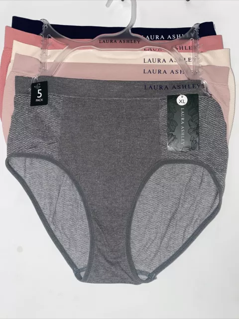 LAURA ASHLEY~5 Pack FIT PANTIES~MULTICOLOR~STYLE # LS9221~ALL SIZES~GREAT  FIT! 