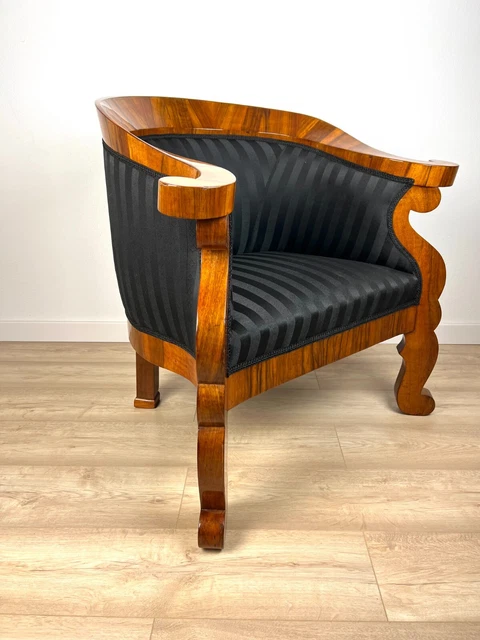 Biedermeier Berger Sessel Nussbaum