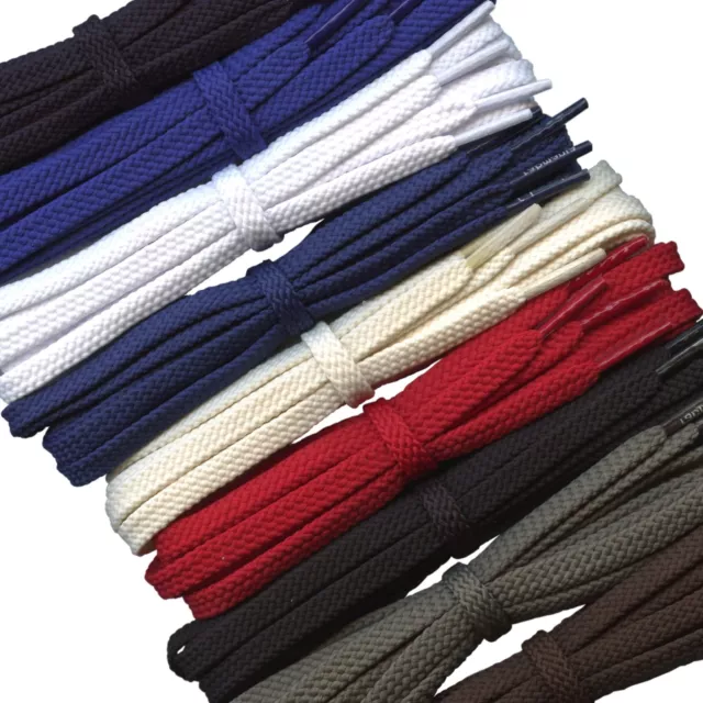 6mm Flat shoelaces for casual / sports shoes gym boxing boots, Converse..