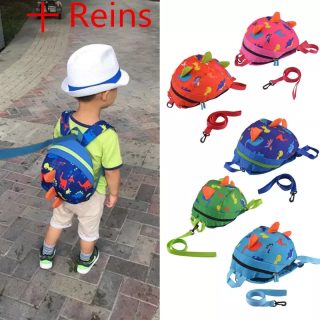 Cartoon Baby Toddler Kids Dinosaur Safety Harness Strap Bag Backpack With Reins