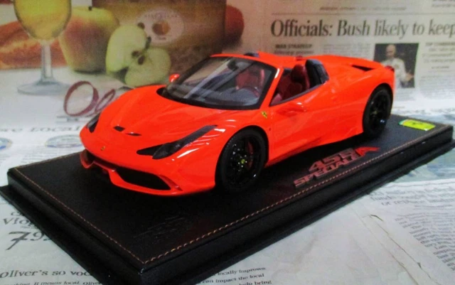 Bbr 1/18 Ferrari 458 Speciale A Fluorocent Orange Limited to 10 units.