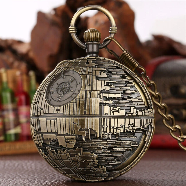 MUSICAL MOVEMENT STARS Wars Quartz Pocket Watch Playing Music Fob