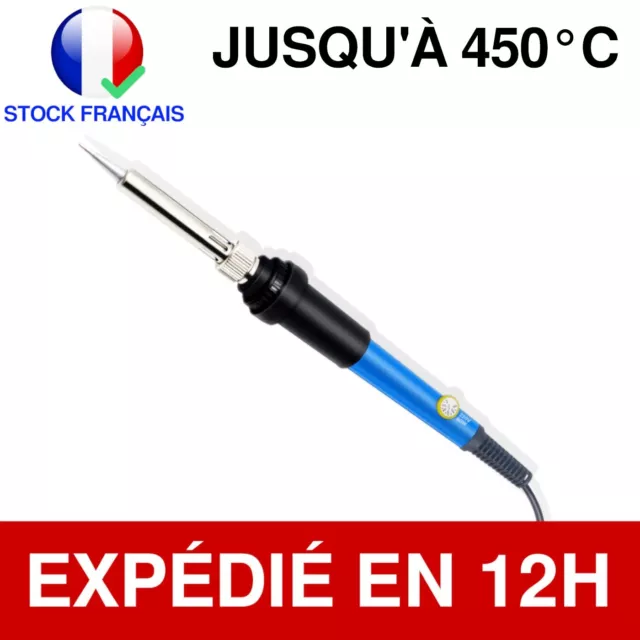 Fer À Souder 60W Prise Française Chauffe 450°C Pour Soudure Température Réglable