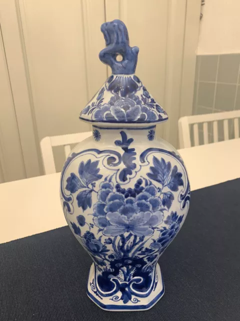 Delft Vase Delfts Vase Delfter  Vase Deckelvase Original