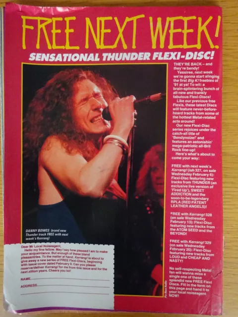 Kerrang Issue 326 Bon Jovi 8 Page Japan Tour Pull Out Thin Lizzy Guns N Roses 2