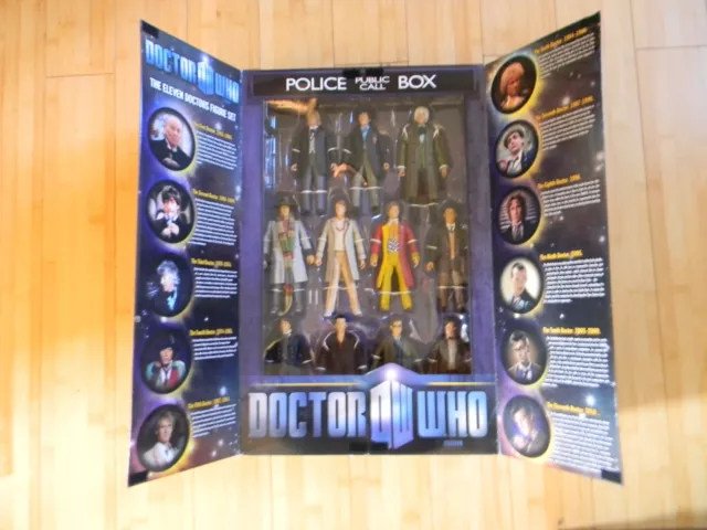 Dr. Who Figure lot 11 doctor set police box