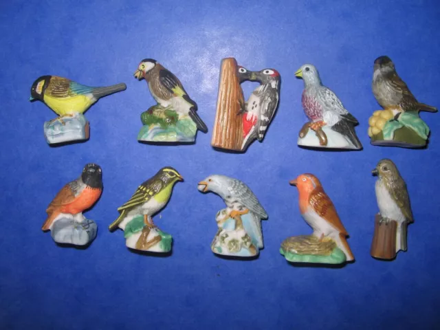 Série complète 10 fèves porcelaine oiseaux neuf - Objets divers (4811899)