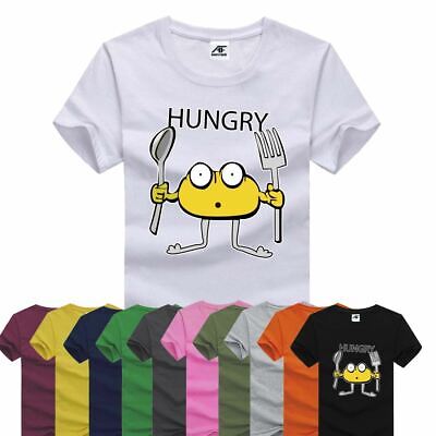 Ladies Womens I Am Hungry Printed T Shirt Short Sleeve Novelty Cotton Top Tees