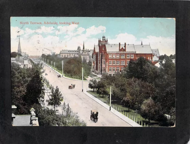 B3042 Australia SA Adelaide North Tce looking west pu vintage postcard