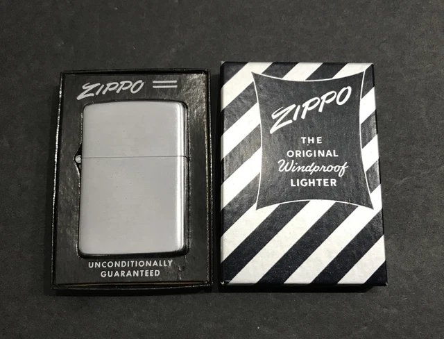 Vintage 1951 Zippo Lighter w/ Candy Stripe Box Unfired. Free ship.