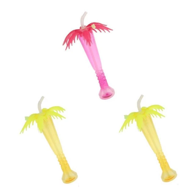 3pcs Tropical Palm Tree Luau Yard Cup Hawaiian Summer Beach Party Drink Cup