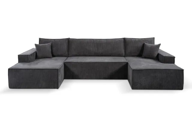 NEW OXFORD Sofabed, Left, Right or U-shape. Jumbo cord sofa bed with storage