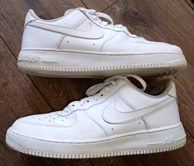 Mens Nike Air Force 1 Low Triple White Trainers In Size 10 UK