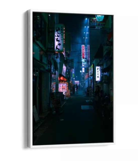 Asia Street Photography- Float Effect Framed Canvas Wall Art Picture Print