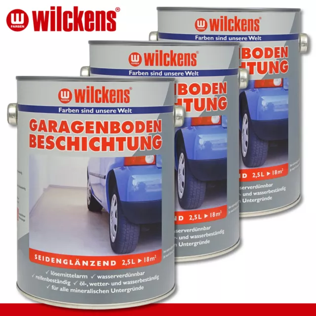 Wilckens 3 x 2,5 L Garagenboden Revêtement sous-Sol Atelier Entrepôt Balcon