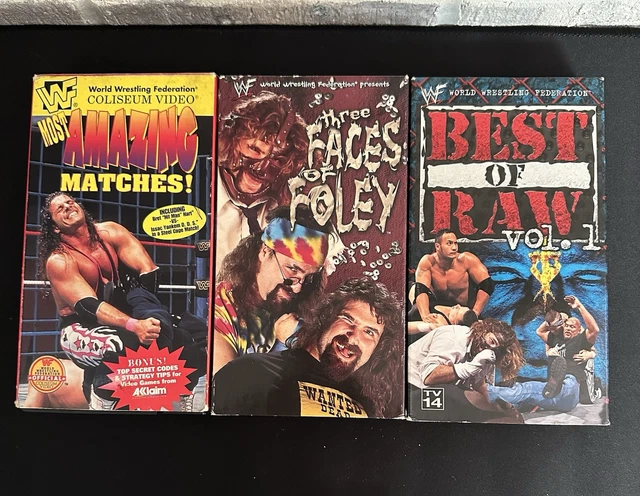 Wwf Foley WWF VHS LOT - Most Amazing Matches - Three Faces Of Foley - Best Of Raw ...
