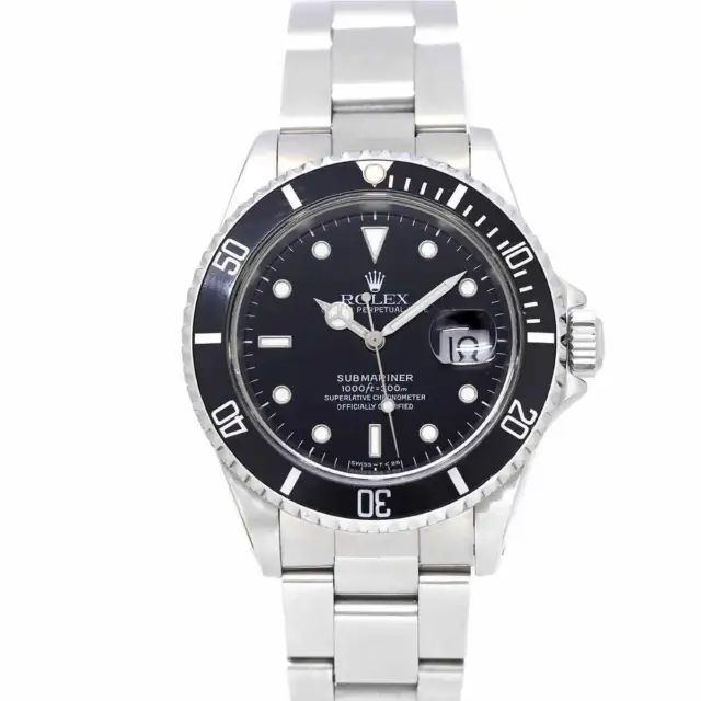 Rolex Submariner Men's Black Watch - 16610