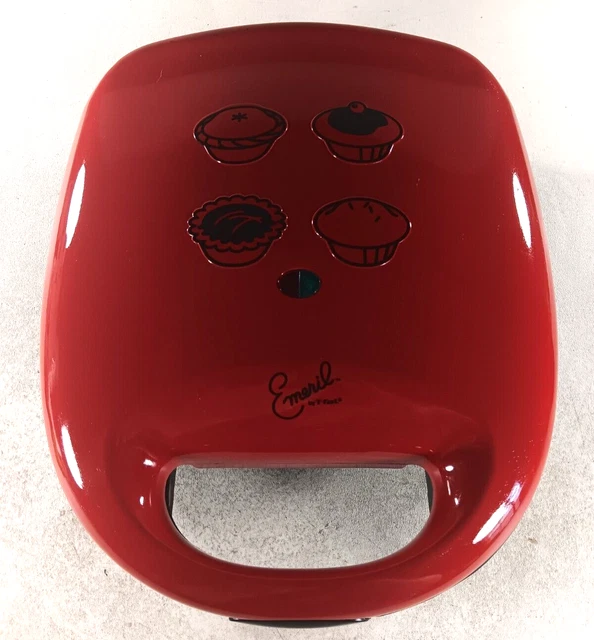 EMERIL BY TFAL 6343s1 Cake and Pie Maker Electric Nonstick Plates Red