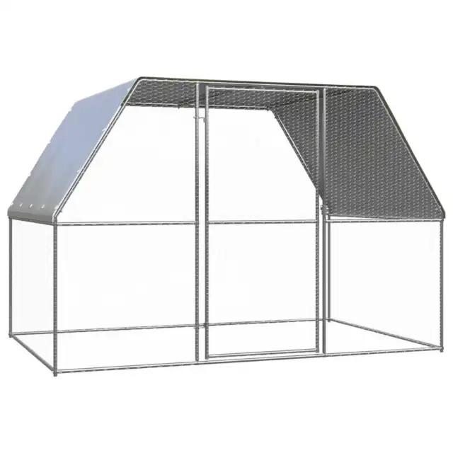 Steel Chicken Cage Hen House Coop Enclosure Galvanised for Chicken, Duck, Rabbit