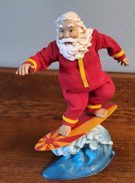 Clothtique Possible Dreams Christmas Kahuna 2001 Santa Surfs A Wave With Box