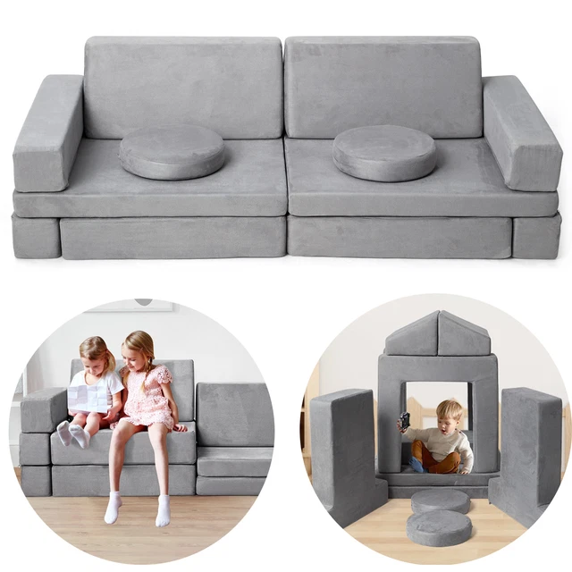 KIDS FOAM MODULAR Play Couch/Sofa Soft Cushion Lounge Chair for Playing