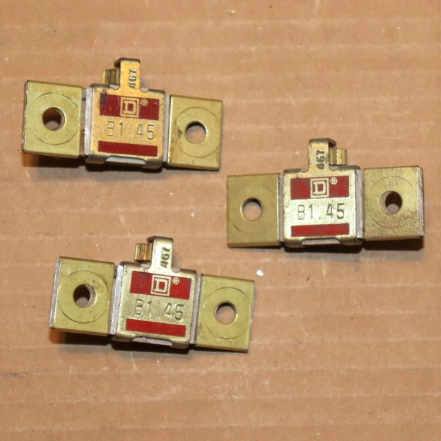 One Lot of 3  Square D  B1.45   Thermal Overload Relay Heater Element Sq D RED